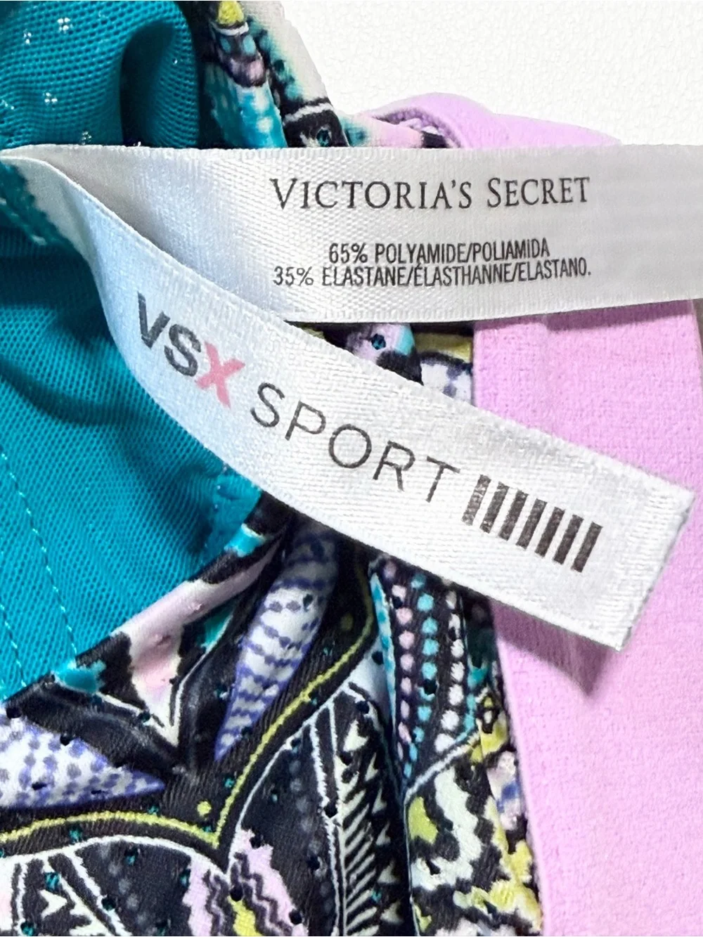 Victoria’s Secret VSX Sport bra 34B athletic swim top bralette cross back teal